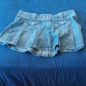 Y2k low waisted button denim skirt
